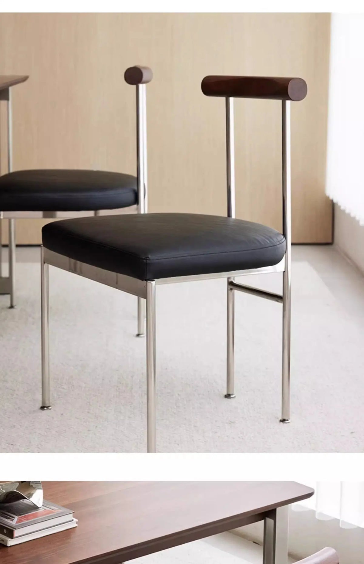 Bauhaus Style Dining Chair Household Restaurant Seat Ergonomic Backrest Desk Chair Modern Study Office Side Chair for Home