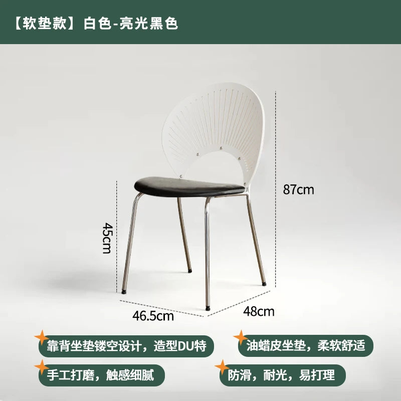Home Furniture Restaurant Dining Chairs Living Room Leisure Chair Customized Stainless Steel Chairs Single Backrest Armchair