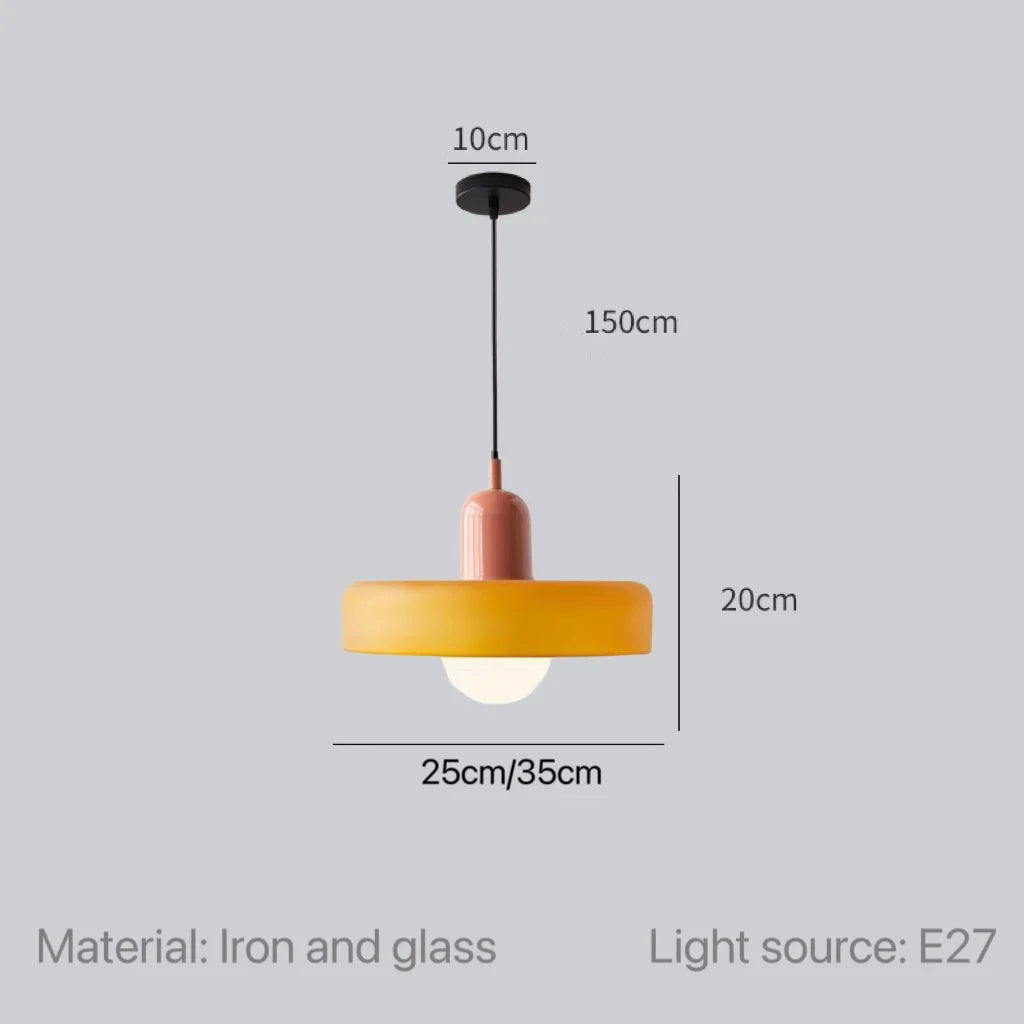 Modern Glass Pendant Lights Kitchen Restaurant Hanging Lamp Ceiling Chandeliers Nordic Decoration Denmark Orange Decor Lighting