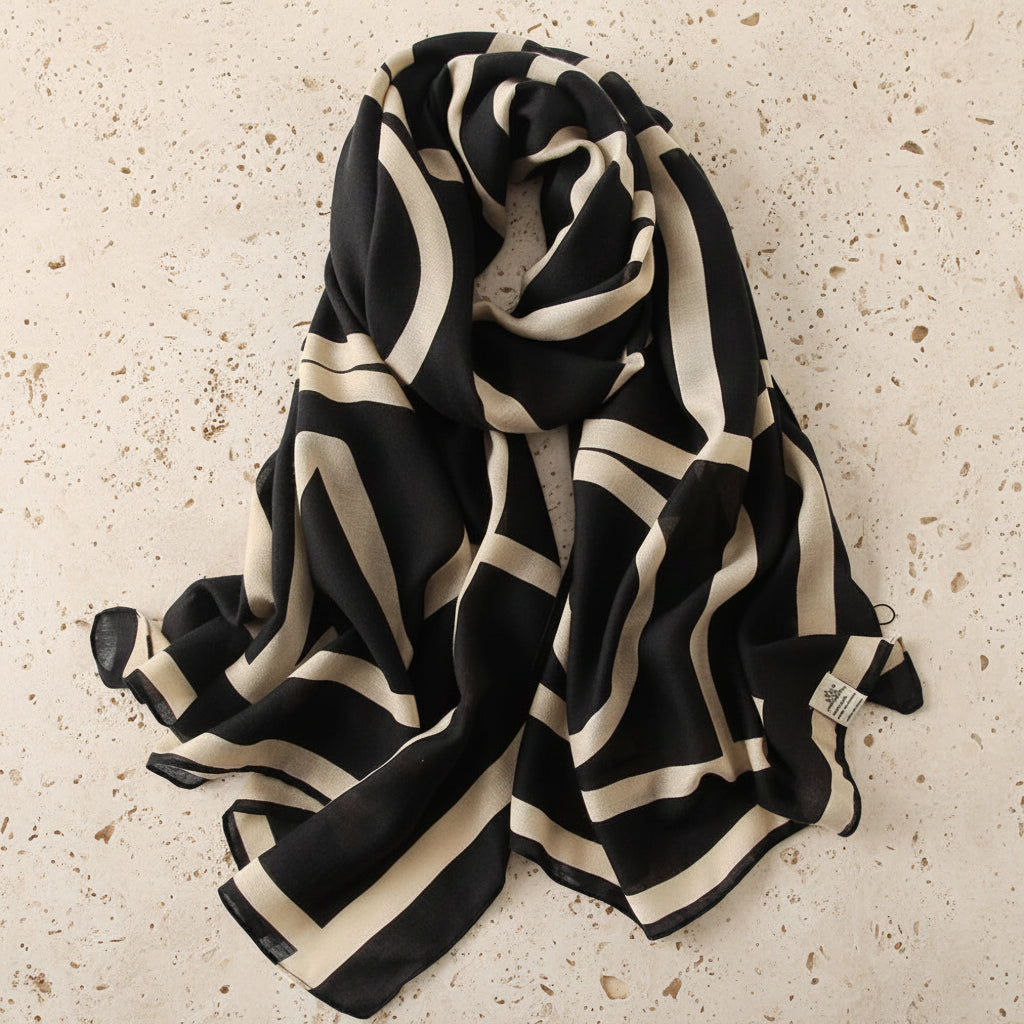 180x90cm Back-type Printed Scarf for Women's Tlmeless Cotton Linen Scarf Fashionable and Versatile Warm Shawl