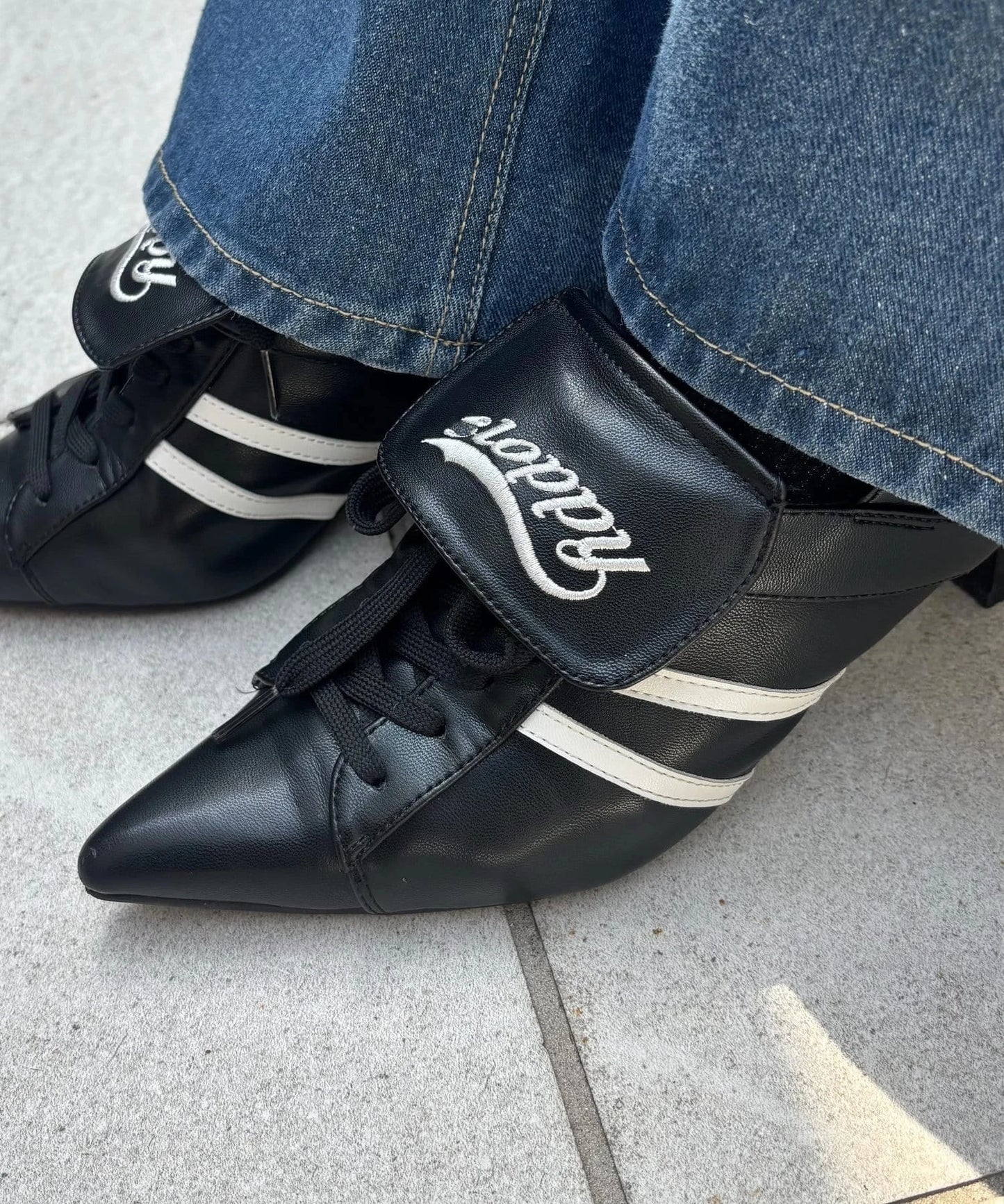 Niche Japanese Style Women's Sports High-heeles College Girls Pointed Mesh Strap Sport Single Shoes Strap Temperament High Heels