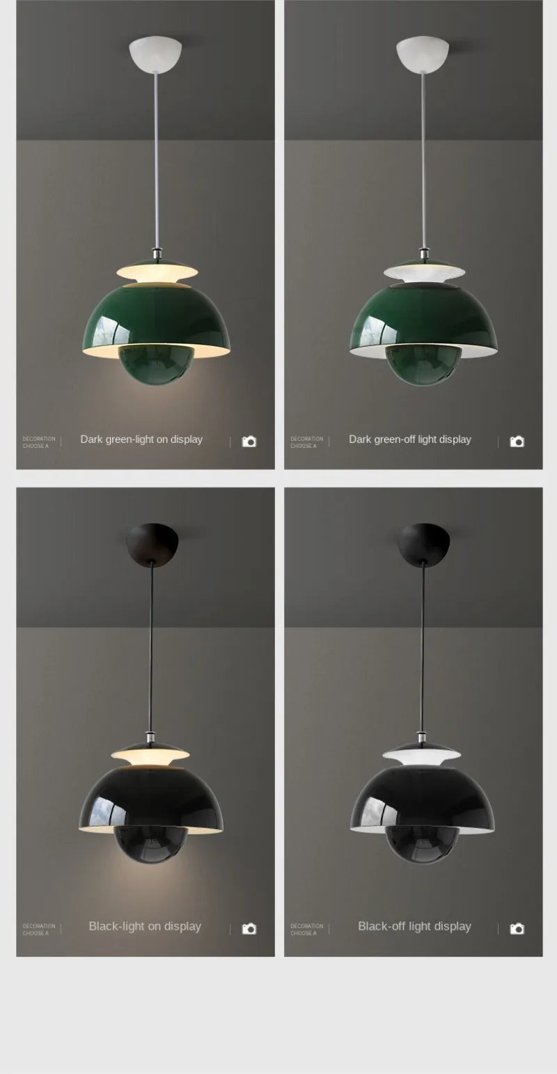 Modern Flower Bud Pendant Lamp Bedroom Bedside Study Bathroom Restaurant Bar Counter Led Hanging Light Lighting Home Decoration