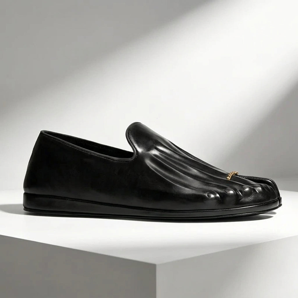 Gold Ring Five Fingers Matte Black Pump Women Sneakers Silver Shiny Leather Flat Sandals Summer Shallow Slippers Sequins Shoes