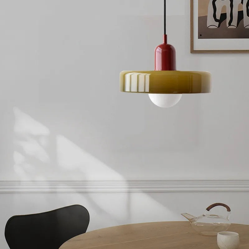Modern Glass Pendant Lights Kitchen Restaurant Hanging Lamp Ceiling Chandeliers Nordic Decoration Denmark Orange Decor Lighting