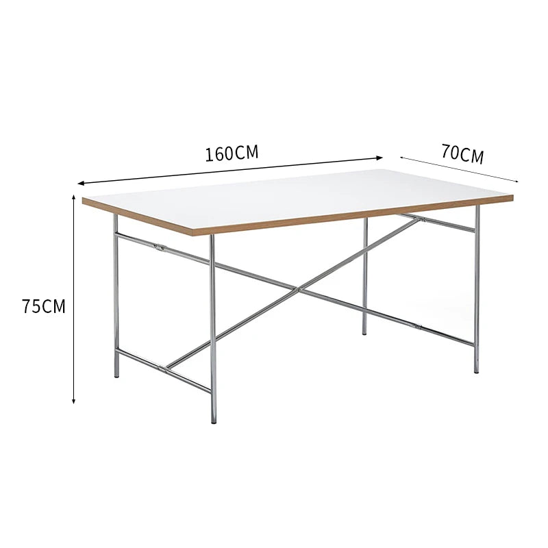 Stainless steel rectangular board wood conference table medieval desktop desk writing desk living room dining table