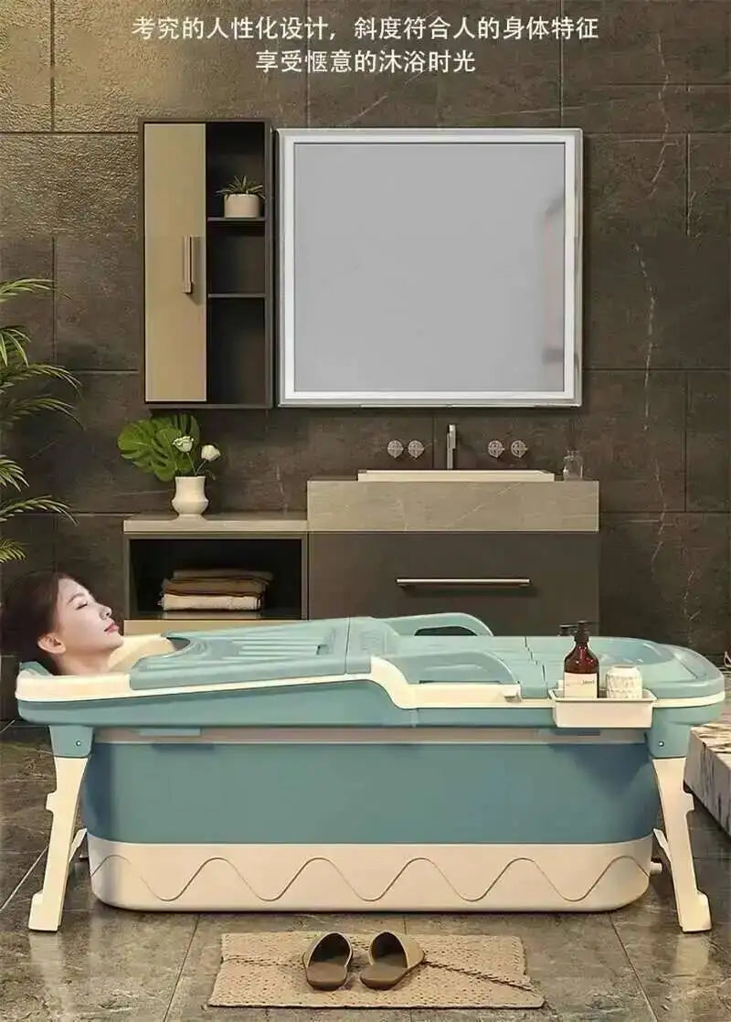 Tub Bathtubs Adult Folding bathtub Household Foaming hot Simple Adult Bathing Tub Full Body Sweat Portable Steam Bathing Basin