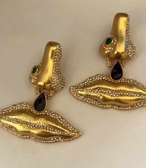 Exaggerated and Sexy Facial Features Series Exquisite Eye Earrings