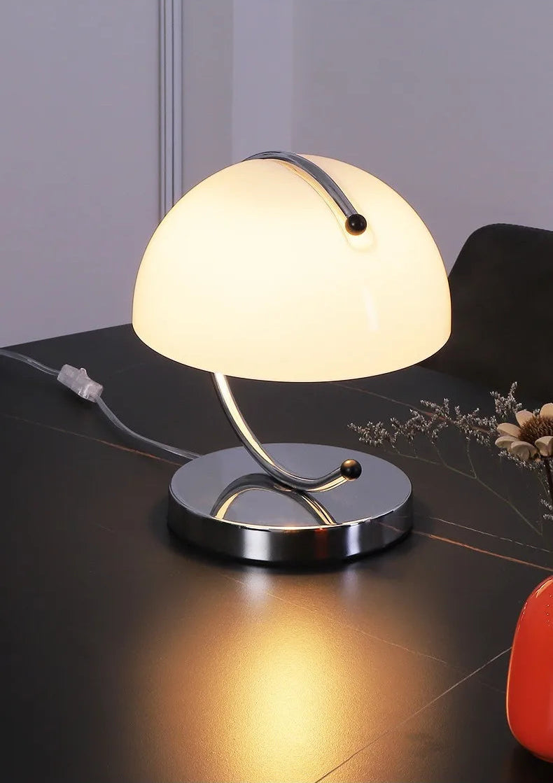 Italy Minimalist Bauhaus Table Lamps Orange Small Pudding Bedroom Beside Modern Living Room Study Desk Glass Small Night Lights