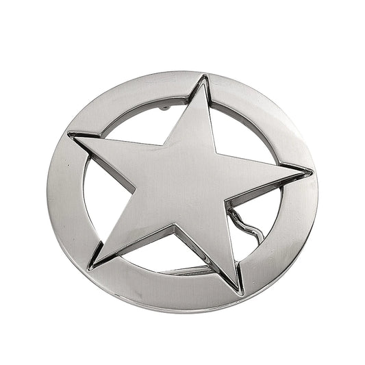 Stainless Steel Star Belt Buckle Sheild Badge Western Cowboy DIY Ornament Officer Sheriff Decoration Cosplay