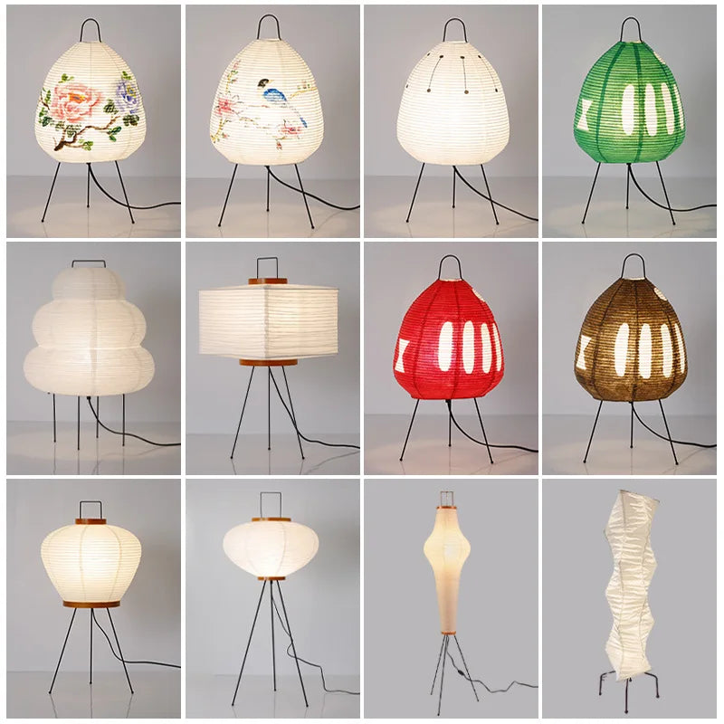 Classic Japanese Retro Rice Paper Table Lamp Japanese Wabi-sabi Advanced Atmosphere Bedside Table Lamp