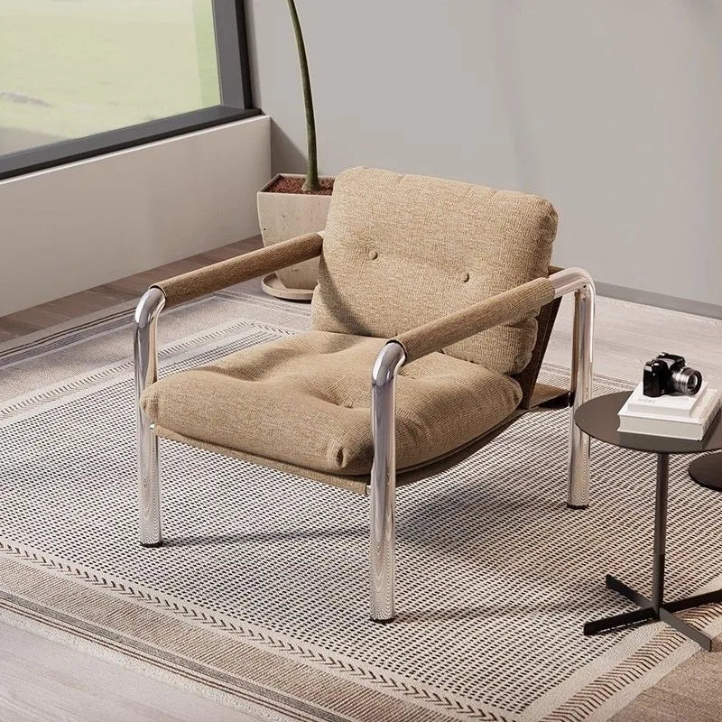 MOMO New Italian-style Bauhaus Lounge Chair Living Room Lazy Single Sofa Chair Light Luxury Premium Feeling Sofa Chair
