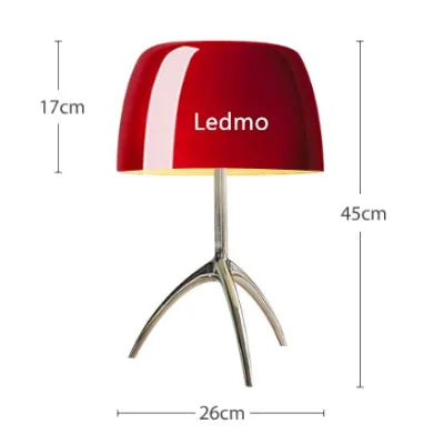 Italian Designer Glass Shade Table Lamp Tripod Desk Light for Bedroom