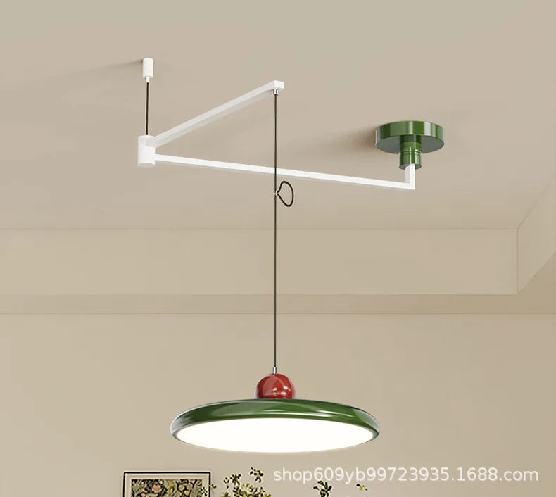 Movable Rocker Arm Restaurant Chandelier Modern Simple Table Light Advanced French Full Spectrum Eye Protection Light