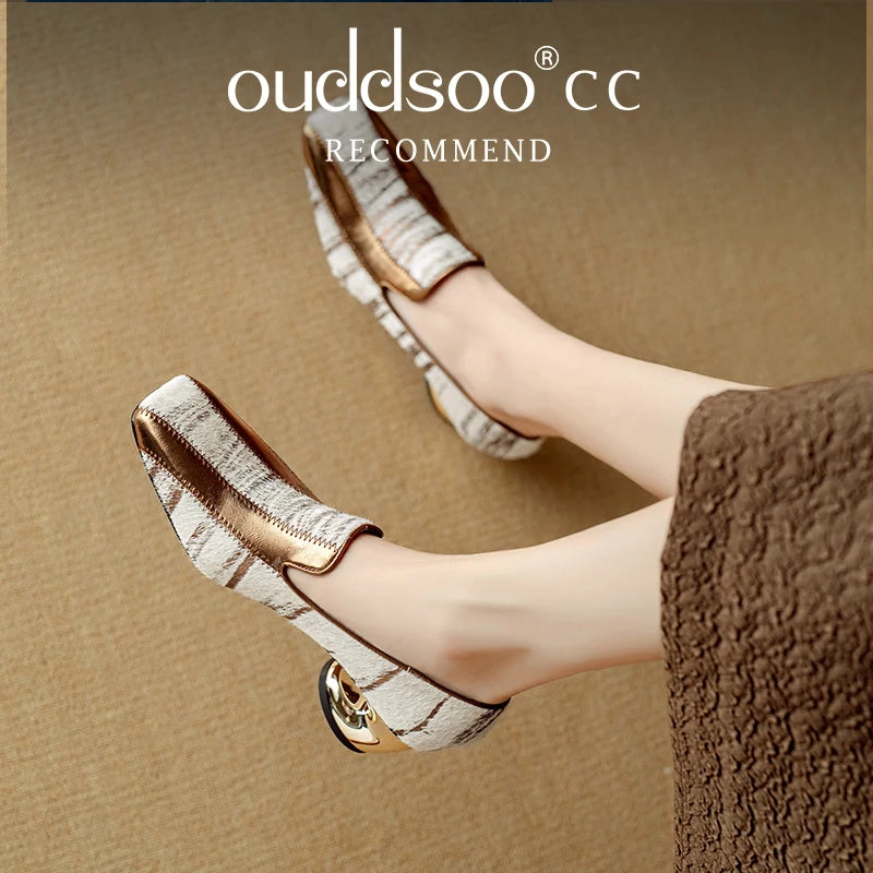 Ods Vintage Square Toe High Heels Pumps Women Autumn Shoes Party Dress 2021 Spring Footwear Retro Female Work Pumps Zapatillas