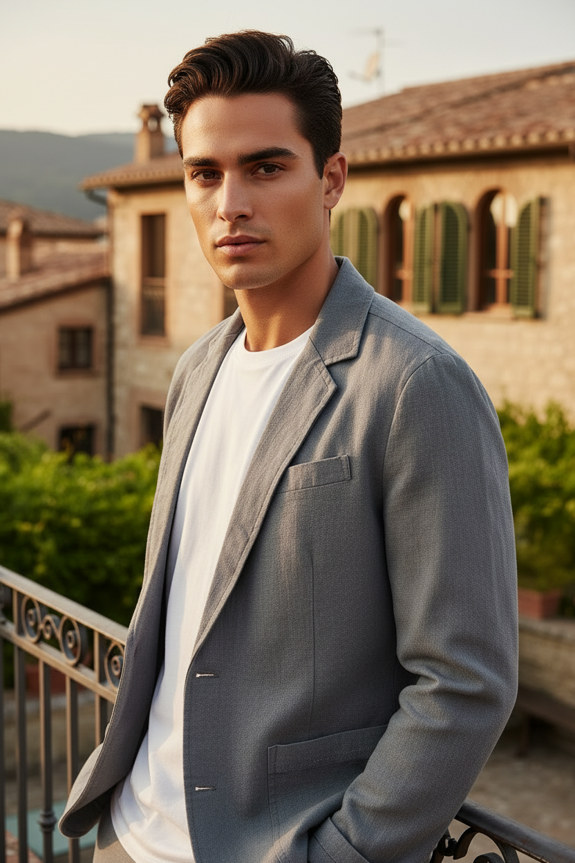 70% Linen 30% Cotton Breathable Men's Blazer Suit Jacket For Men Black Coat For Summer Business Lightweight Male Clothes 2024