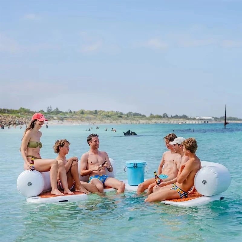 Durable Good Quality C Shape Water Sports Entertainment Inflatable Floating Dock Platform