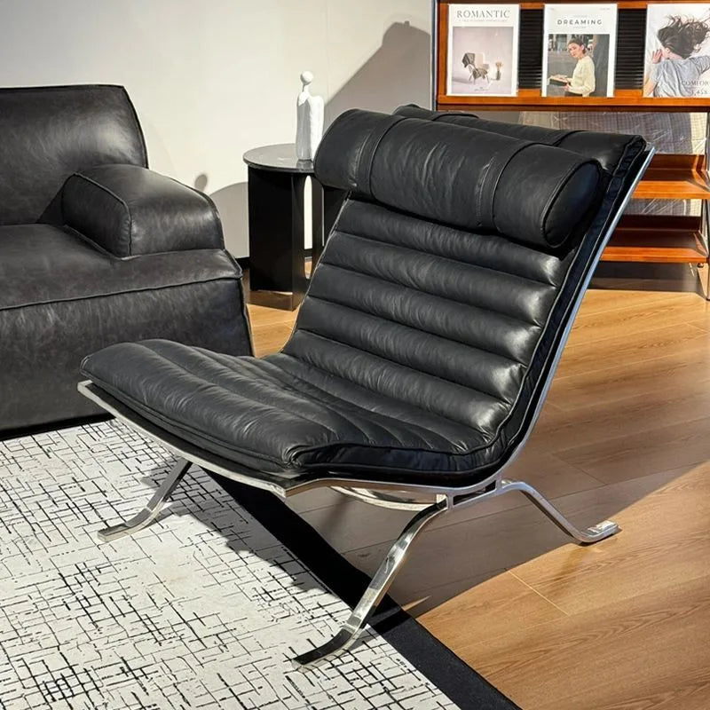 MOMO Sofa Chair Minimalist Light Luxury Senior Sense Of Living Room Antique Style Designer Sofa Chair Lazy Leisure Lounge Chair