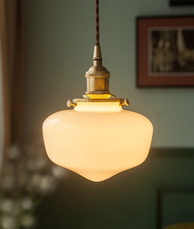 Art Deco Style Opaline Glass  light.  White Opaline Glass LED Pendant Lamp Beside Home Bathroom Bedroom Living Room Light Nordic Modern Hanglamp Lampara