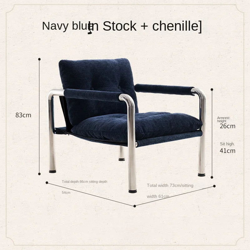 MOMO New Italian-style Bauhaus Lounge Chair Living Room Lazy Single Sofa Chair Light Luxury Premium Feeling Sofa Chair