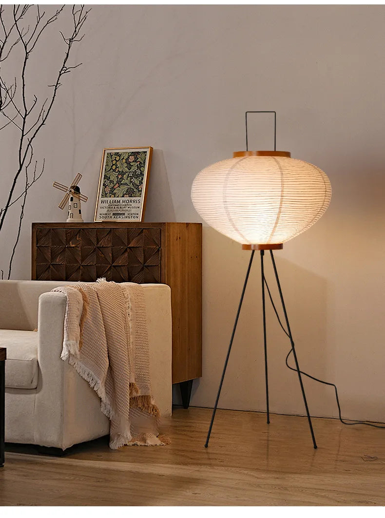 Classic Japanese Retro Rice Paper Table Lamp Japanese Wabi-sabi Advanced Atmosphere Bedside Table Lamp