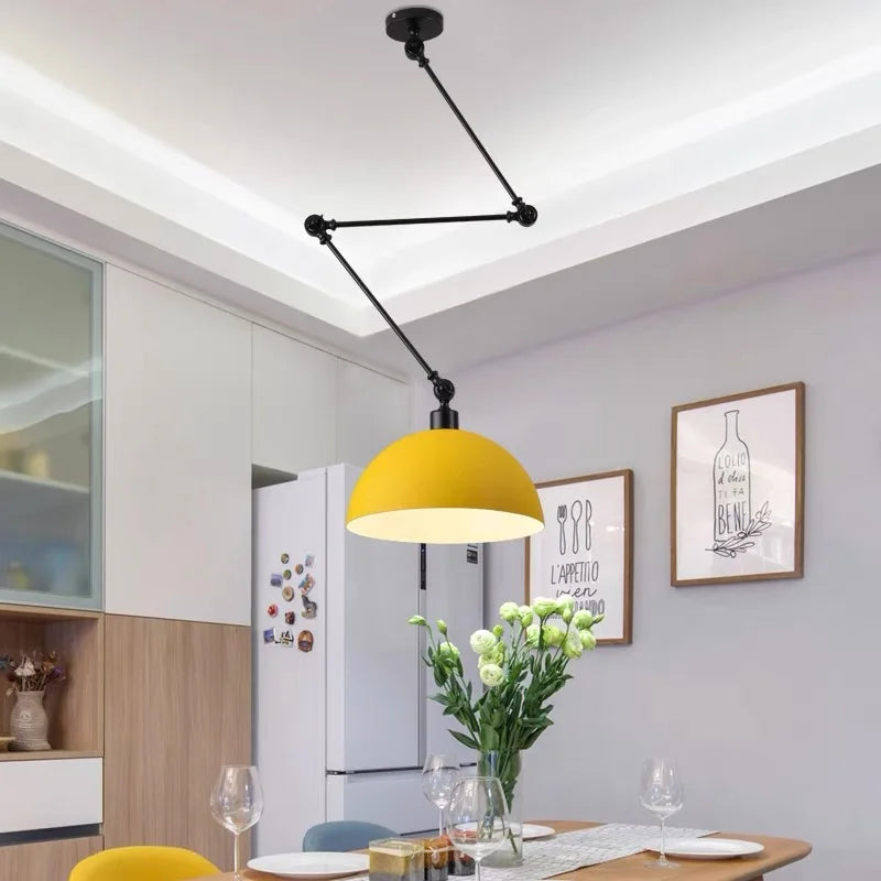 Nordic Modern Retractable Chandelier Restaurant Kitchen Living Room Bedroom Island Lamp Dining Room Home Decor Hanging Lighting