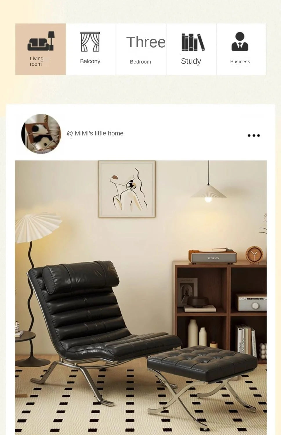 MOMO Sofa Chair Minimalist Light Luxury Senior Sense Of Living Room Antique Style Designer Sofa Chair Lazy Leisure Lounge Chair