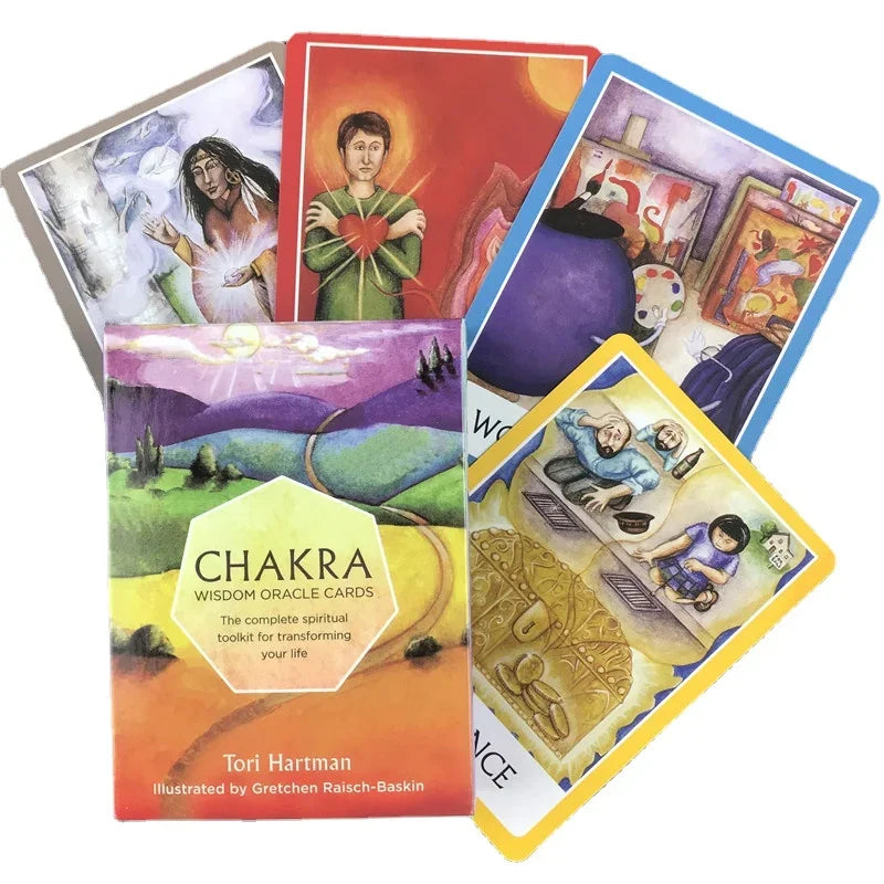 High Quality Oracle Tarot Cards Chakra Wisdom Card Board Deck Games Playing Cards for Party Game Board Game