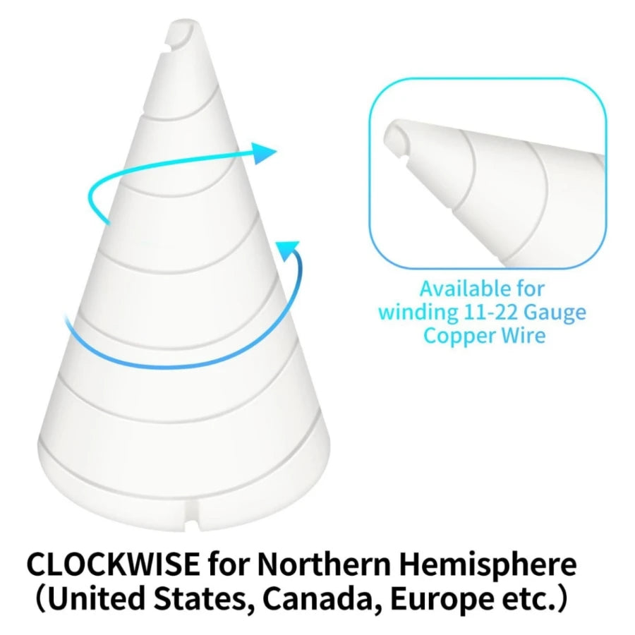 40m/130ft Pure Copper Wire with Fibonacci Coil Winding Jig for Electroculture Gardening, Growing Garden Plants and Vegetables