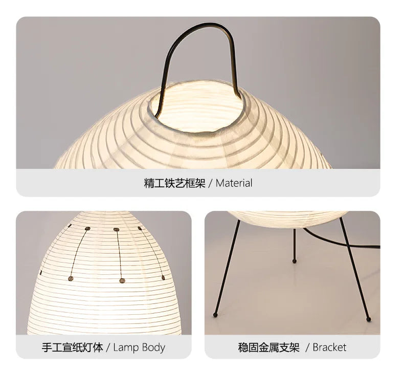 Classic Japanese Retro Rice Paper Table Lamp Japanese Wabi-sabi Advanced Atmosphere Bedside Table Lamp