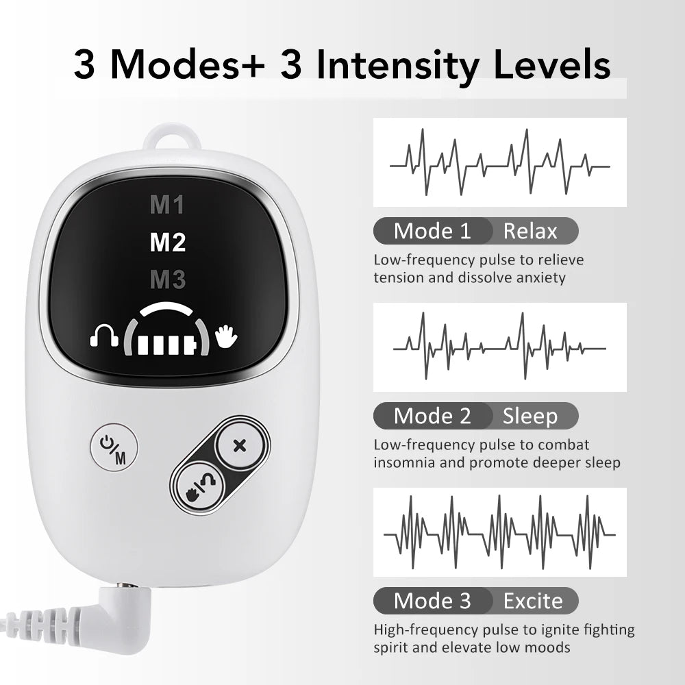 CES Vagus Nerve Stimulation Clip Ear Sleep Aid Device Relieve Insomnia Promote Fast Sleep Deep Sleep Anxiety Depression Reliever