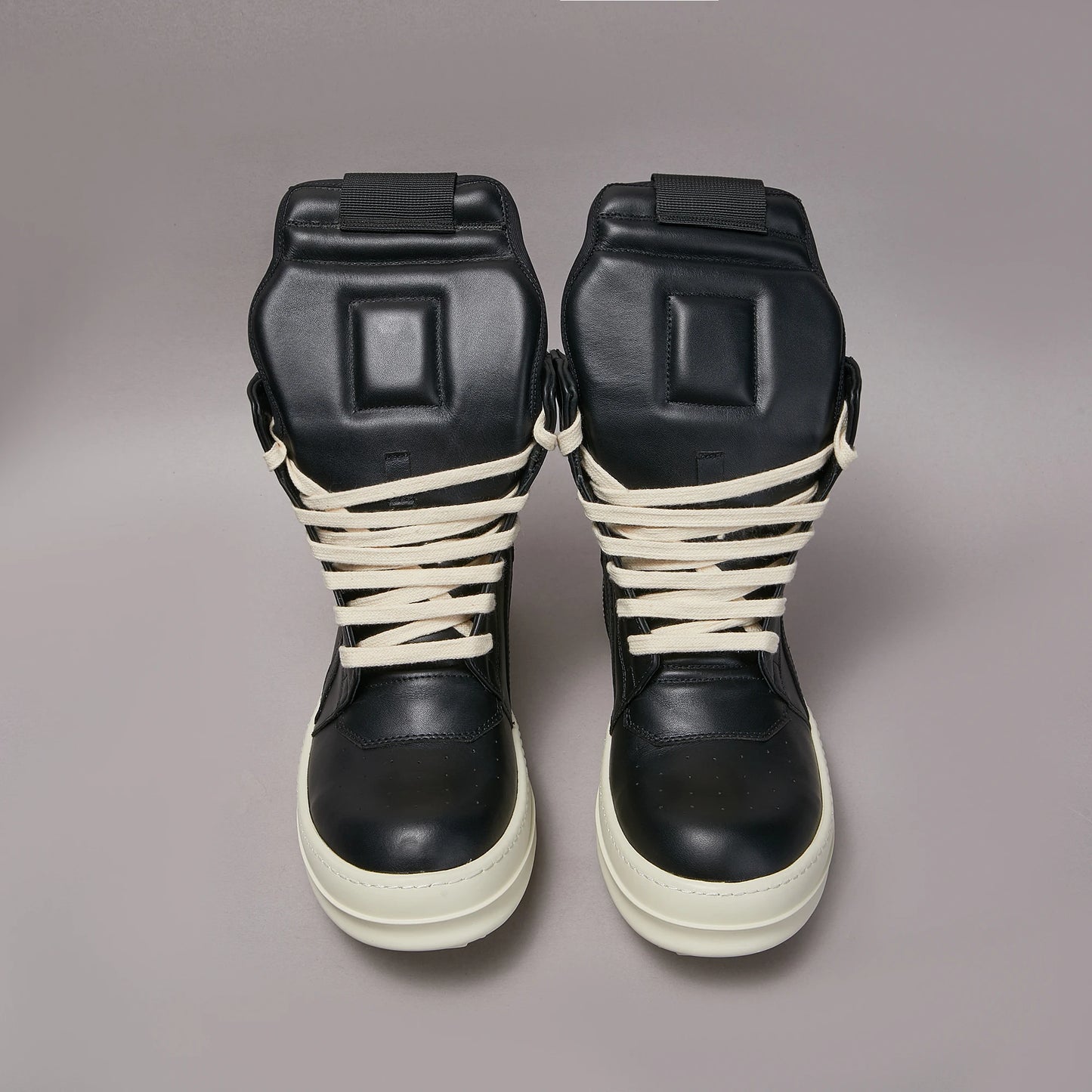 Luxury Brand Men Shoe Genuine Leather Casual Shoes High Top Zipper Lace-up Women Black Sneakers Top Quality Platform Ankle Boot