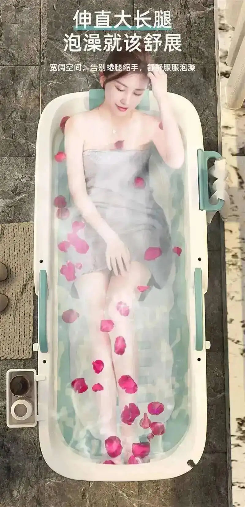 Tub Bathtubs Adult Folding bathtub Household Foaming hot Simple Adult Bathing Tub Full Body Sweat Portable Steam Bathing Basin