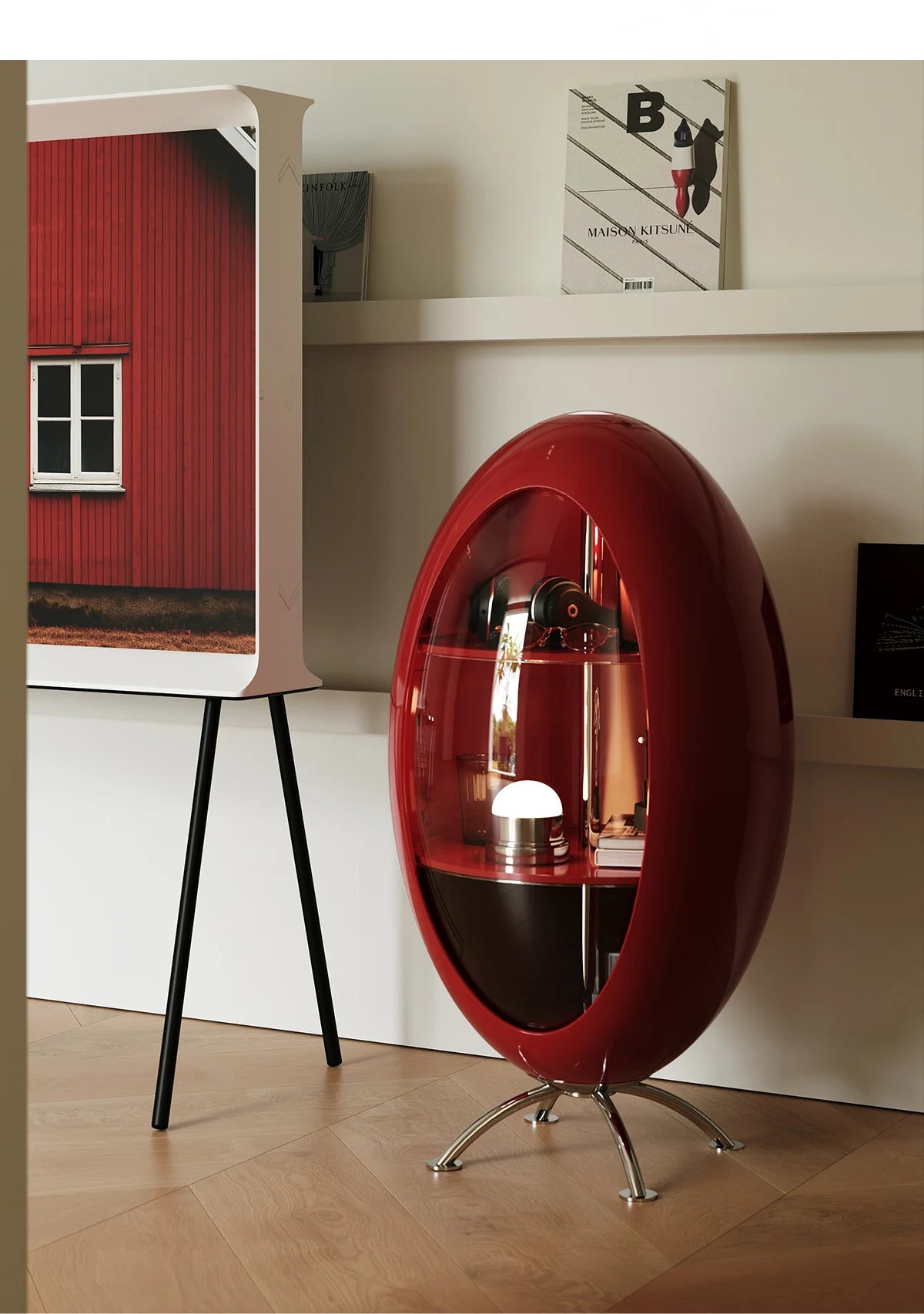 Home Decor Creative Rocket Cabinet Living Room Sofa Side Corner Snack Storage Rack Children's Room Multi Functional Bookshelf