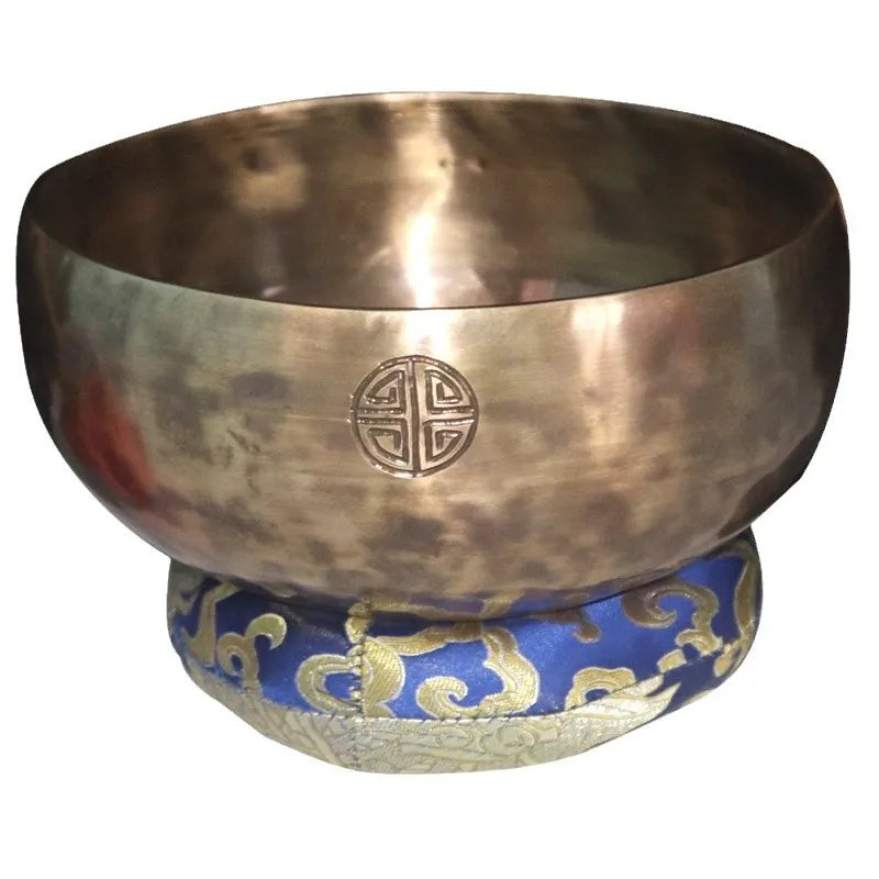 Nepal Singing Bowl Tibetan Moon Bowl Copper Sound Therapy Instrument with Hammer for Meditation