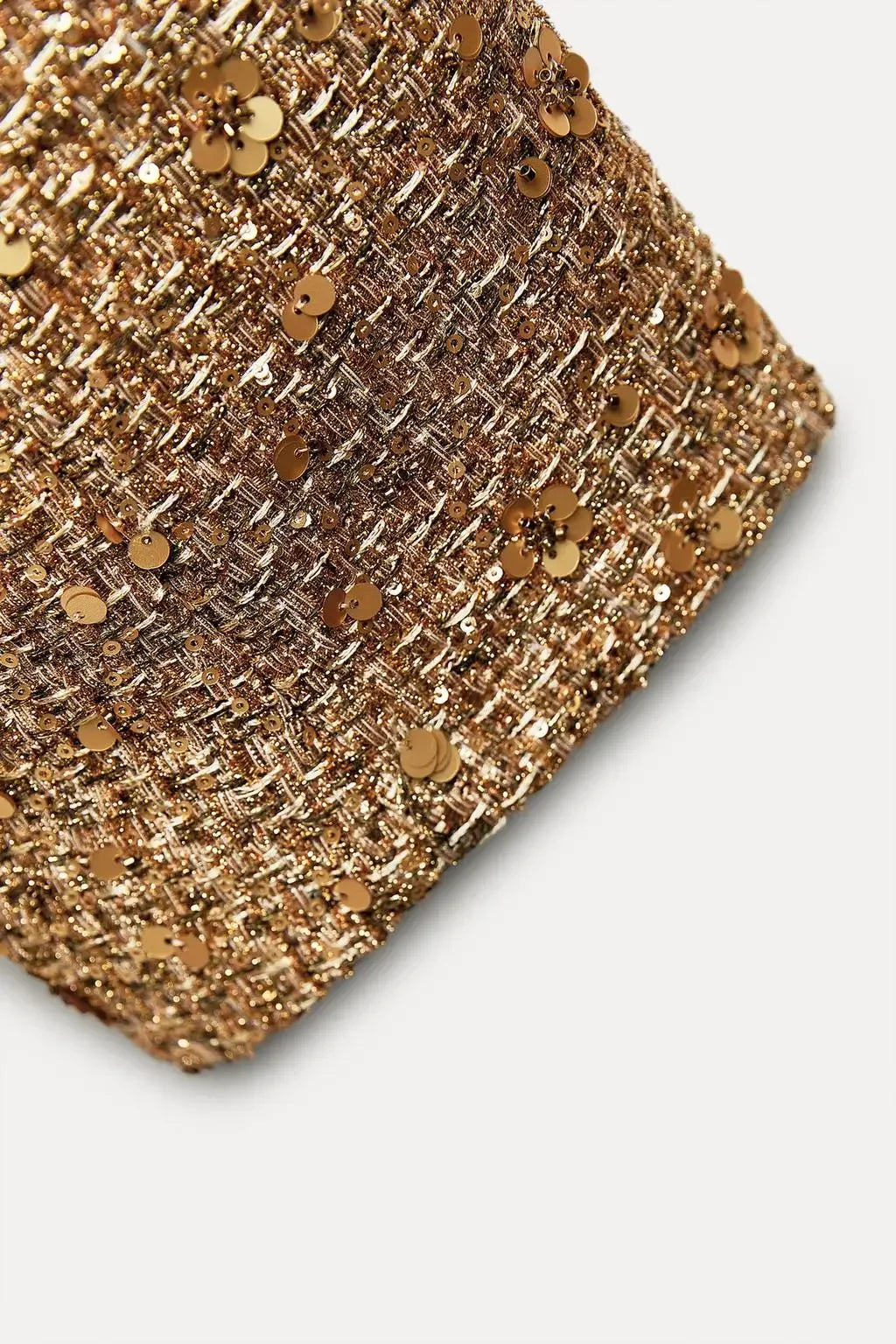 Women's Sequined Bomber Jacket Fall New Round Neck Long Sleeve Pocket Stretch Hem Sequins Jacket Coat Female Chic Outerwear
