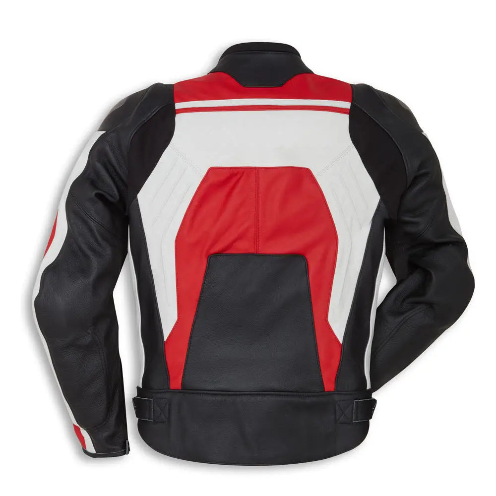 Premium High Quality Cowhide Leather Heat-Transfer Printed Racing Biker Protective Full Sleeve Unisex Motorcycle Jacket Enhanced