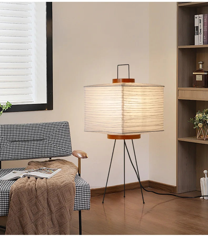 Classic Japanese Retro Rice Paper Table Lamp Japanese Wabi-sabi Advanced Atmosphere Bedside Table Lamp