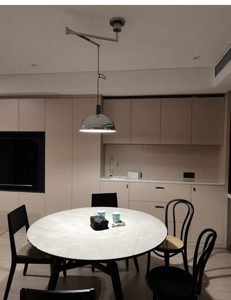 Adjustable Arm Pendant Lights Kitchen Dining Room Island Hanging Lamp Modern Rotatable Long pendant lamp Restaurant Decor