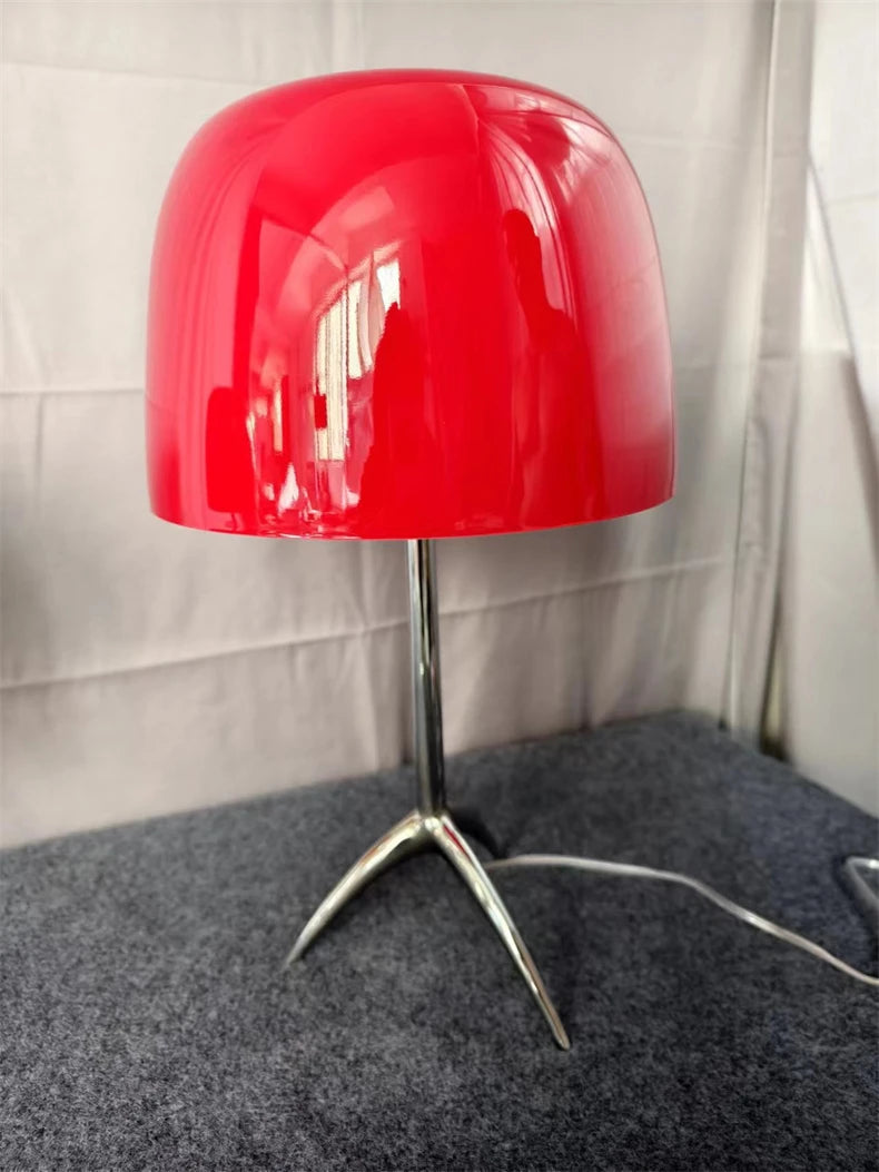 Italian Designer Glass Shade Table Lamp Tripod Desk Light for Bedroom