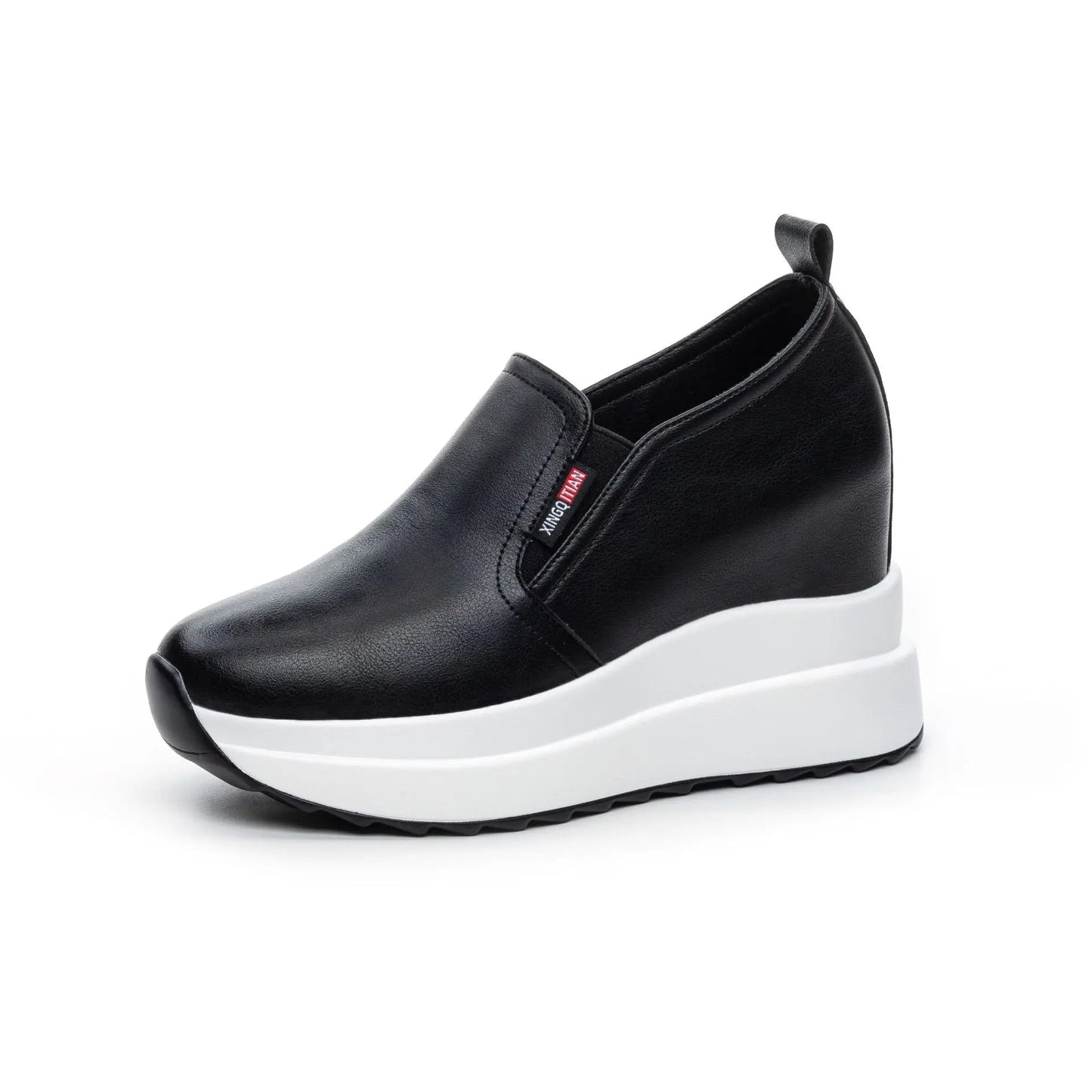 Fujin 10cm Women Summer Breathable Casual Sandals Platform Wedge Fashion Ins White Genuine Leather Chunky Sneaker Hollow Shoes