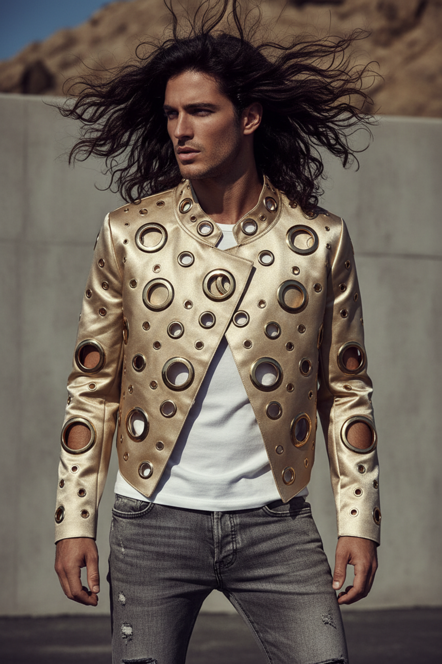 Mauroicardi Spring Short Hollow Out Patchwork Short Pu Leather Jacket Women Cool Luxury Designer European Style Clothes Fashion