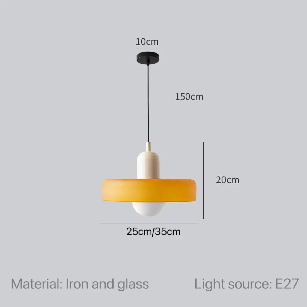 Modern Glass Pendant Lights Kitchen Restaurant Hanging Lamp Ceiling Chandeliers Nordic Decoration Denmark Orange Decor Lighting