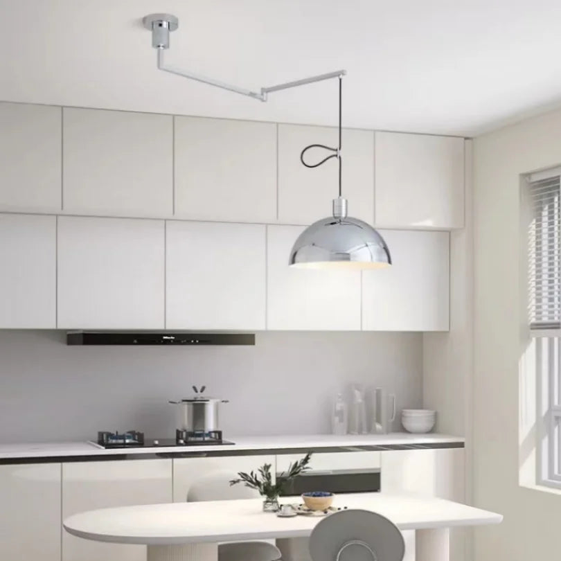 Adjustable Arm Pendant Lights Kitchen Dining Room Island Hanging Lamp Modern Rotatable Long pendant lamp Restaurant Decor