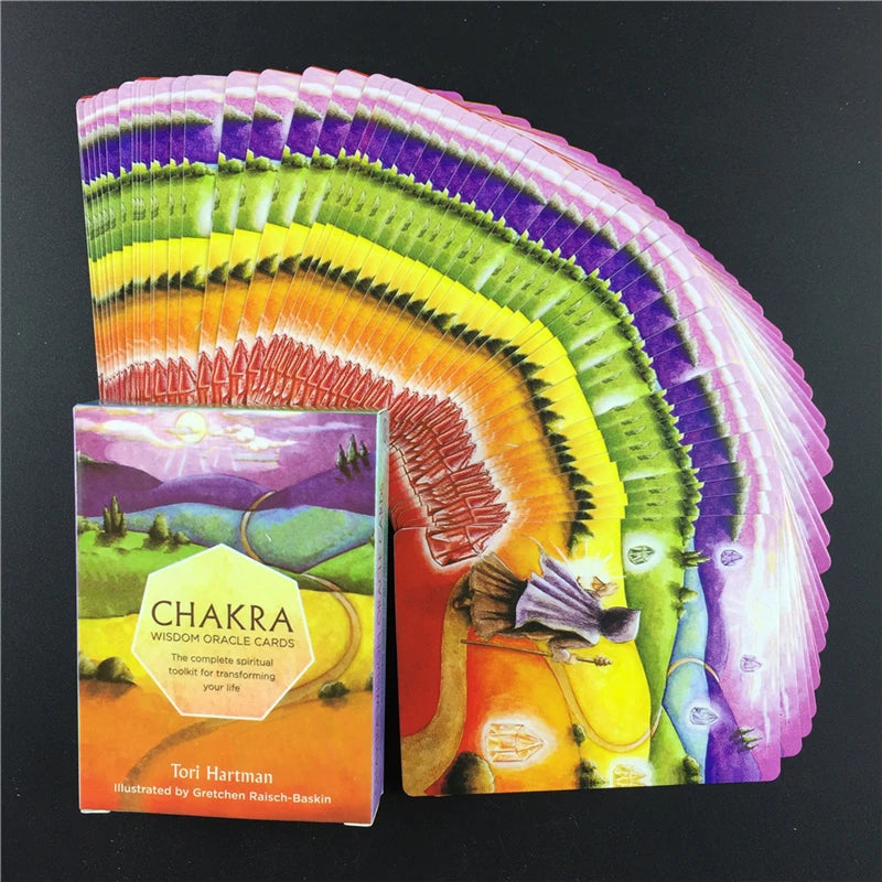 High Quality Oracle Tarot Cards Chakra Wisdom Card Board Deck Games Playing Cards for Party Game Board Game