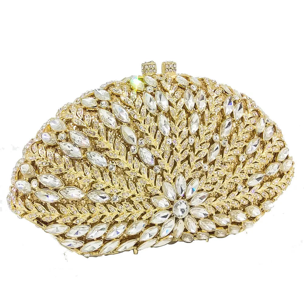 Wedding Green/Blue Purse Crystal Bridal Clutches Bags Rhinestone Lady Diamond Party Handbags Prom Formal Purses Bag