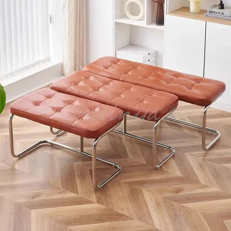 Slim Entryway Shoe Bench Narrow Hallway Seat Vintage Storage Stool Chair Upholstered Bench Wassily Bench Step Stool