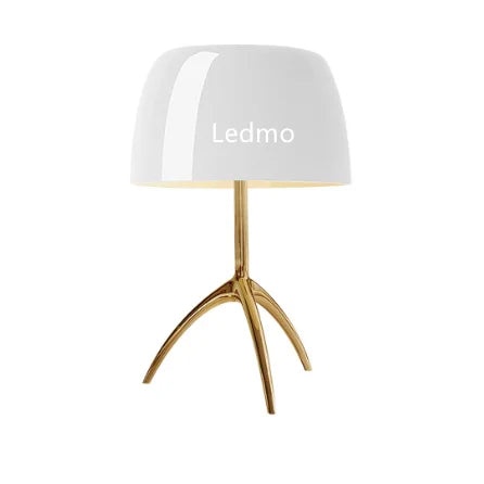 Italian Designer Glass Shade Table Lamp Tripod Desk Light for Bedroom