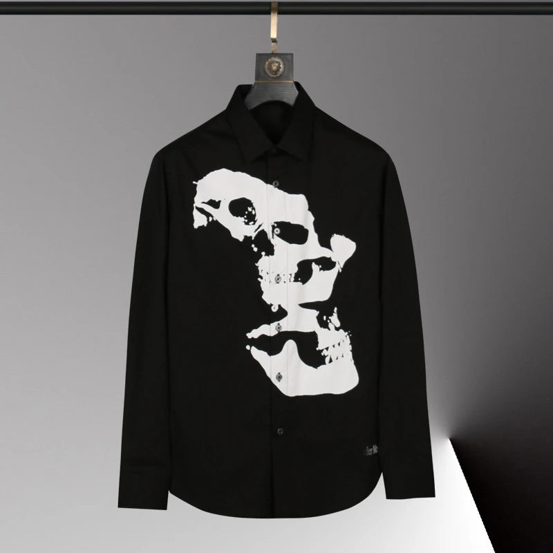 High-end men's shirt 3D printed pattern men's shirt long sleeve lapel fashion casual top Hawaiian shirt vacation large size 6xl