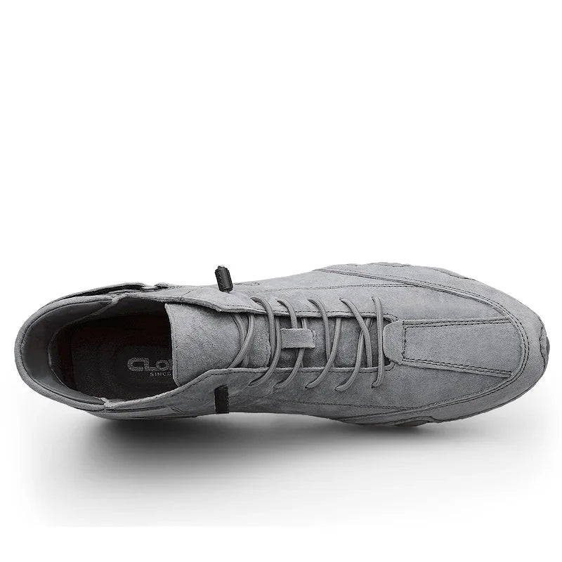 Men's Genuine Leather Shoes Ankle Boots 2024 Men Sneakers Outdoor Light Lace-Up Casual Shoes Fashion Loafers Winter Warm Boots