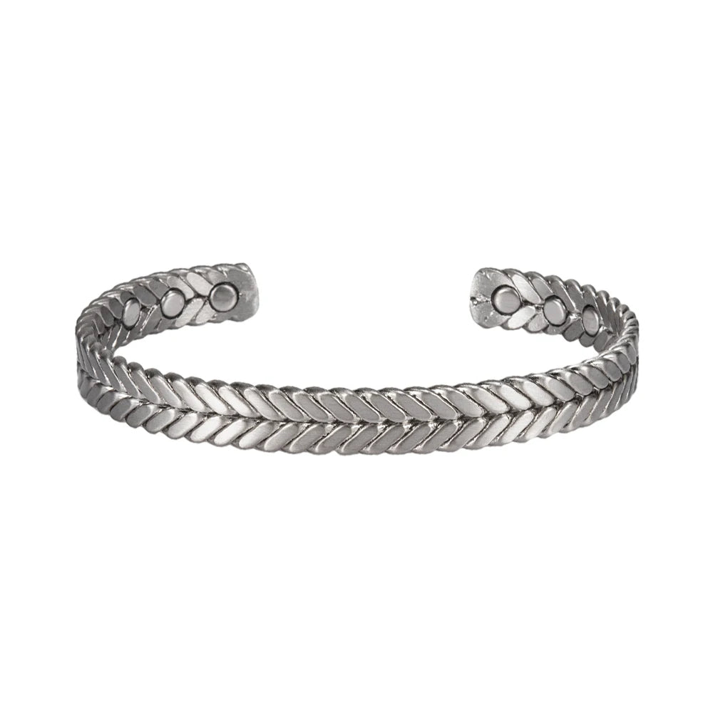 Vinterly Twisted Copper Magnetic Bracelets Arthritis Energy Rose Magnet Bangles Benefits Adjustable Open Cuff Jewelry for Women